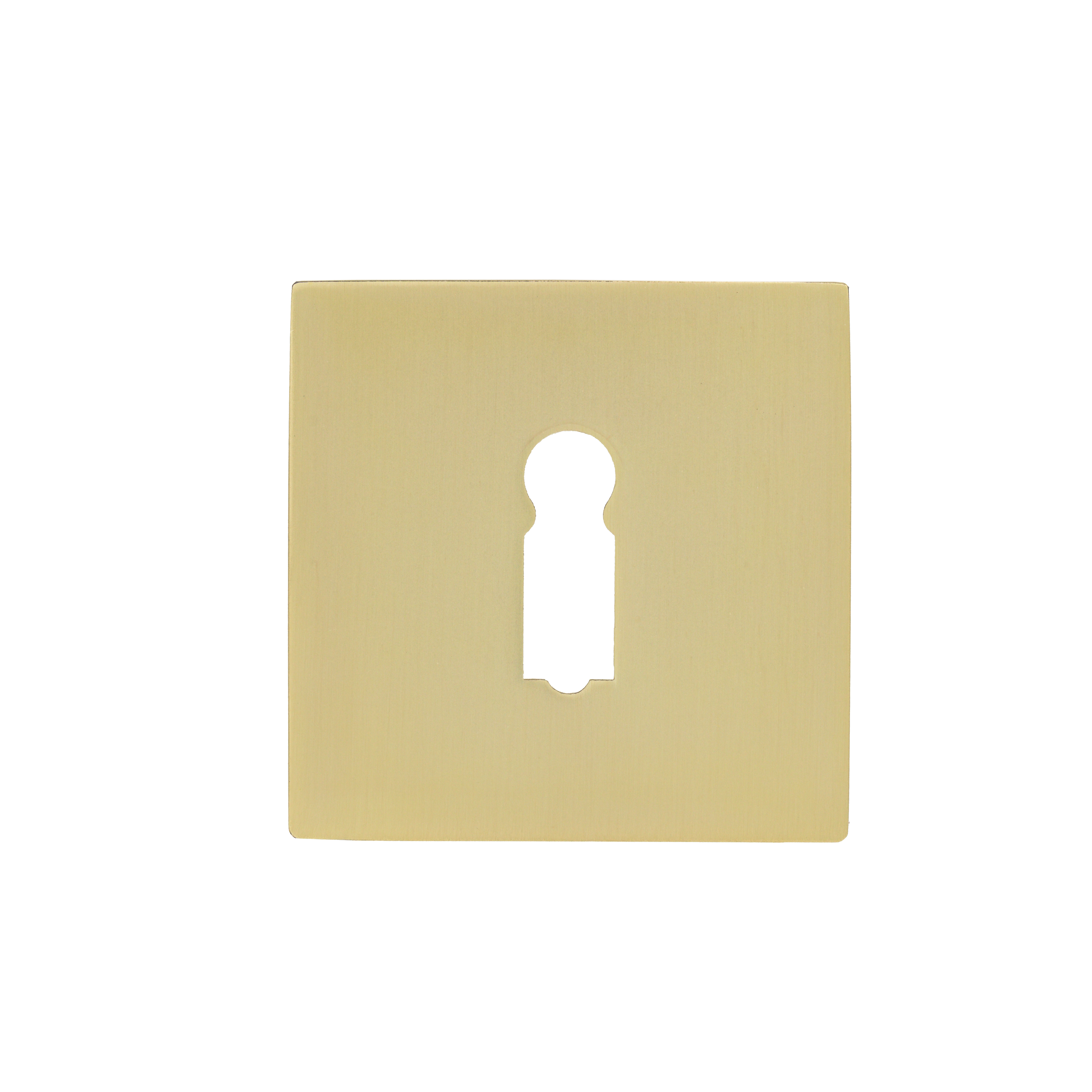 Rosette Keyhole Matt Gold Square - Selva