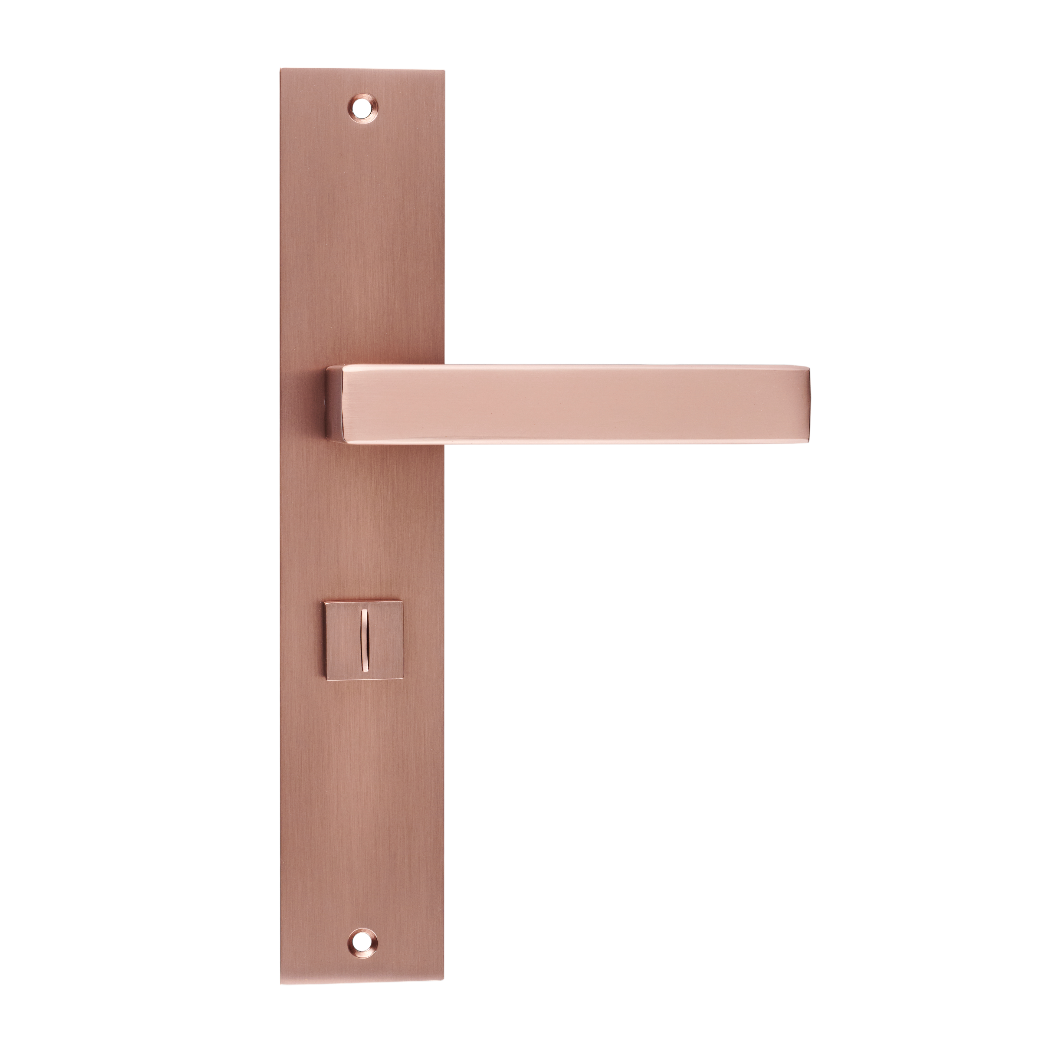 Ostiumhome® - Deurbeslag-  Deurklink op schild met WC Slot 64 mm- Mat Koper - Collodi