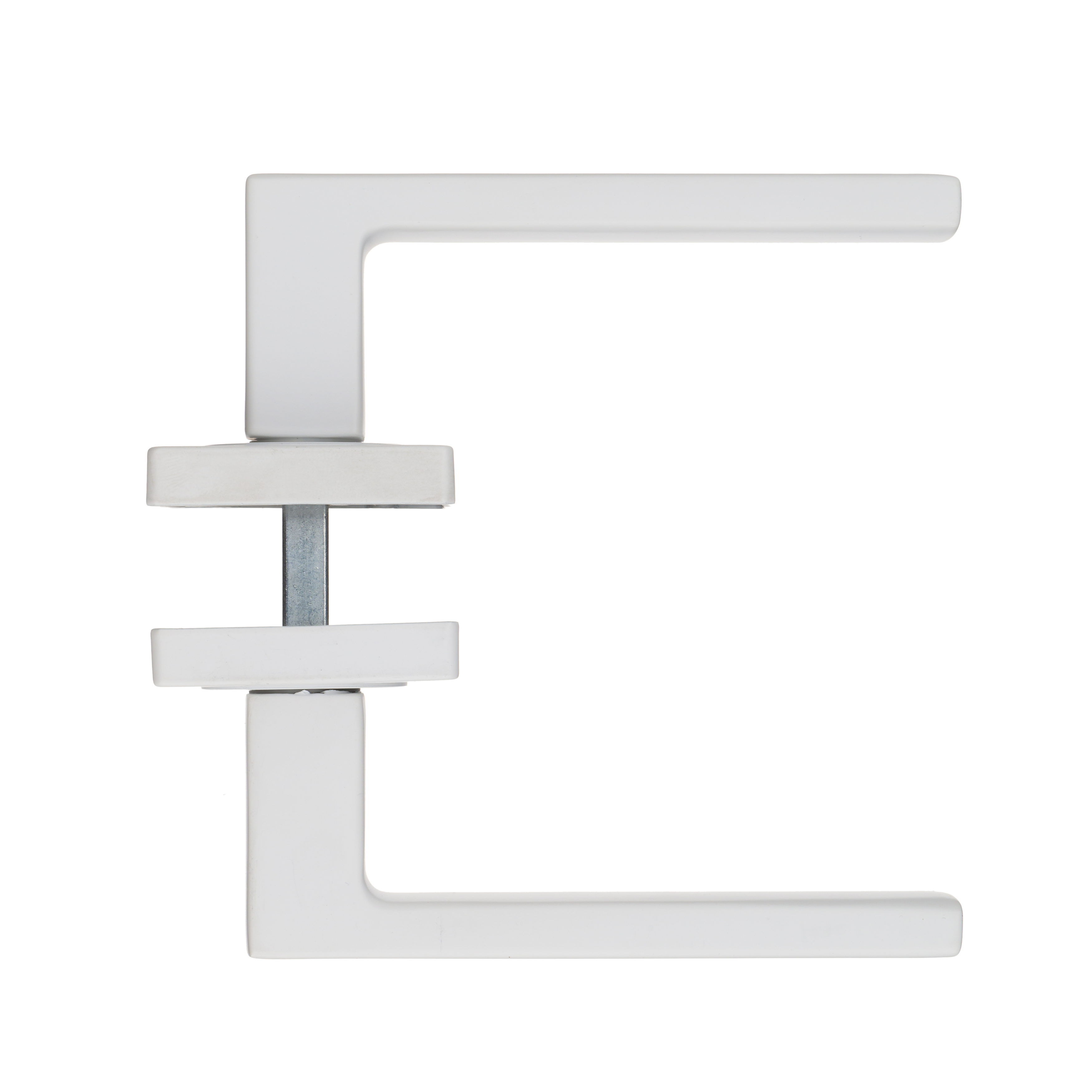 Ostiumhome® - Deurbeslag-  Deurklink - Wit - vierkante rozet - 145 mm - Arezzo