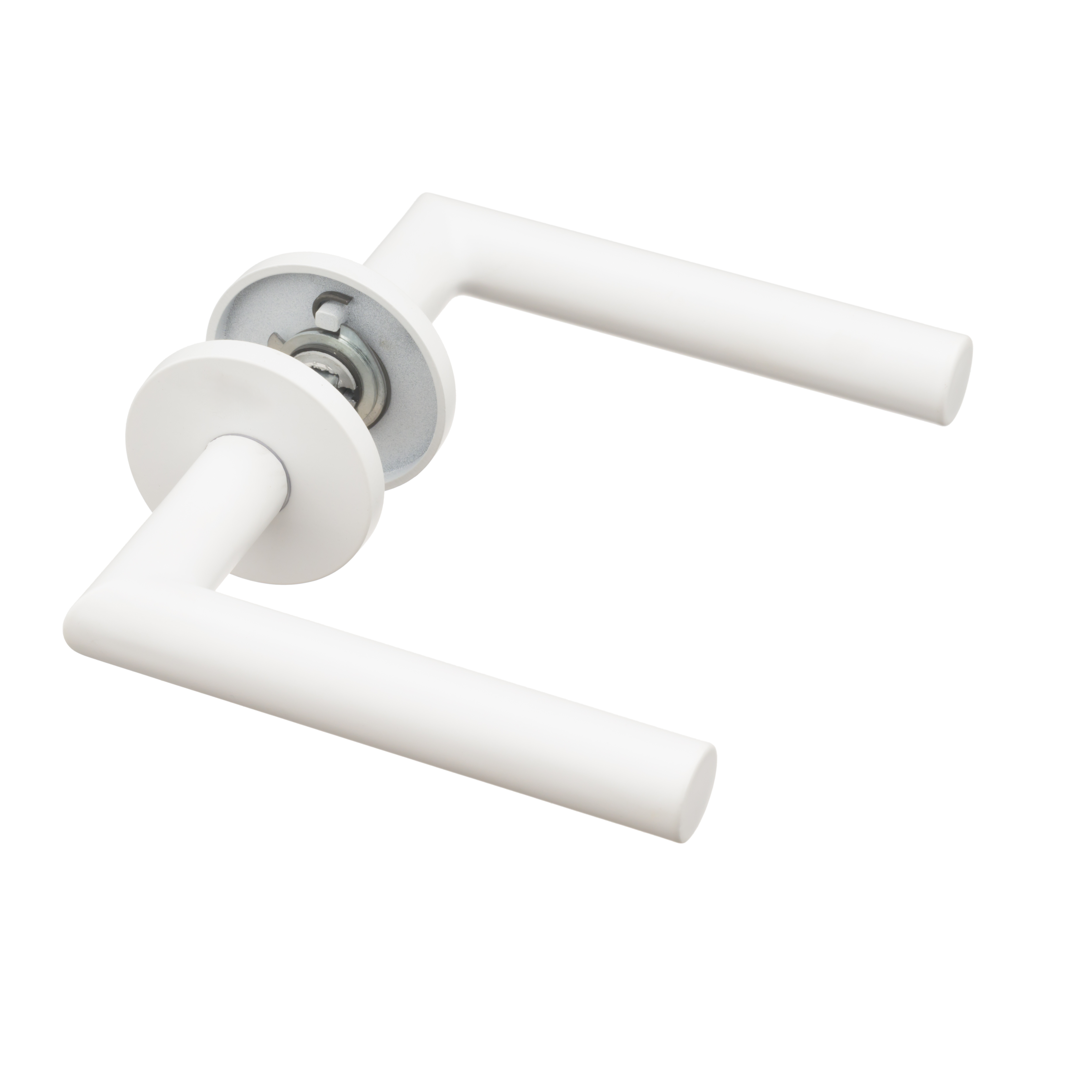 Ostiumhome® - Deurbeslag- Deurklink- Wit - Rond rozet - 145 mm - Civita