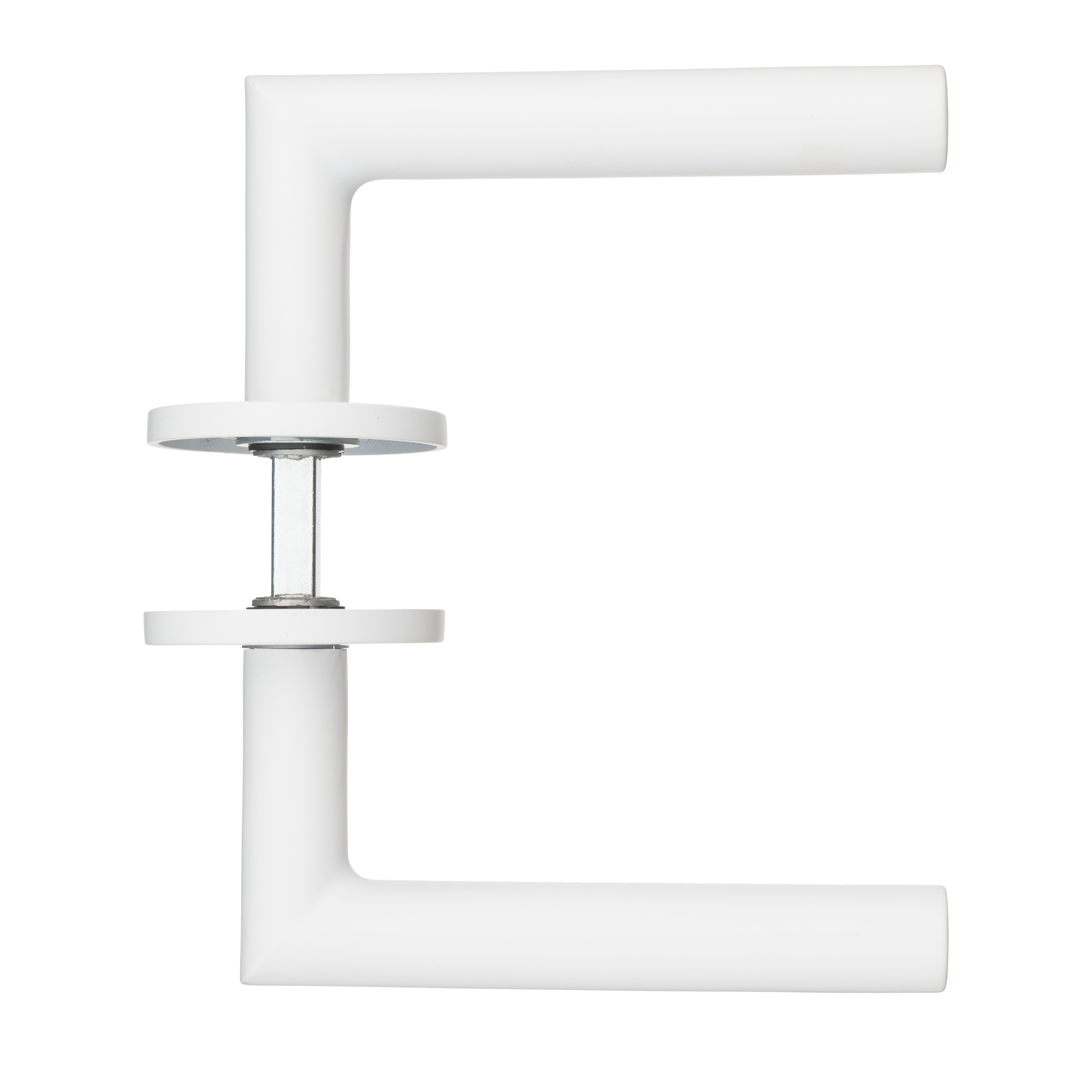 Ostiumhome® - Deurbeslag- Deurklink- Wit - Rond rozet - 145 mm - Civita