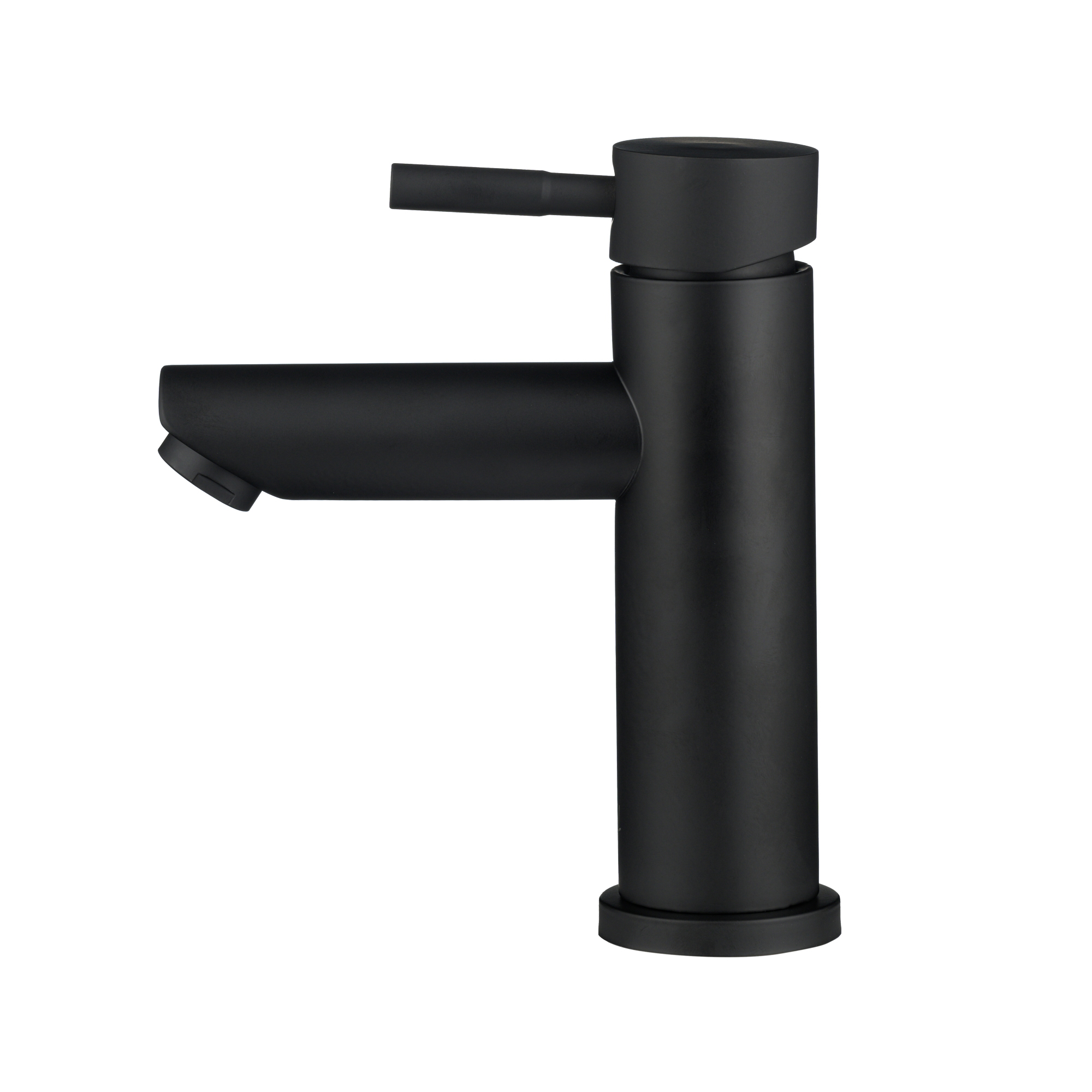 Atranti - Robinet de lavabo en acier inoxydable - Option chaud-froid - noir mat 16 CM de hauteur - matériel de montage inclus